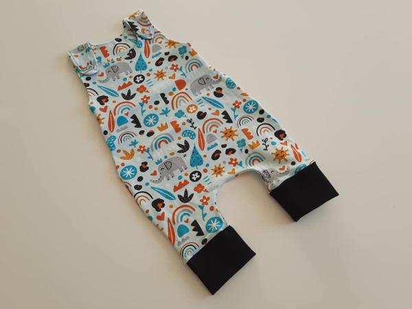 Strampler Elefanten Hellblau 4